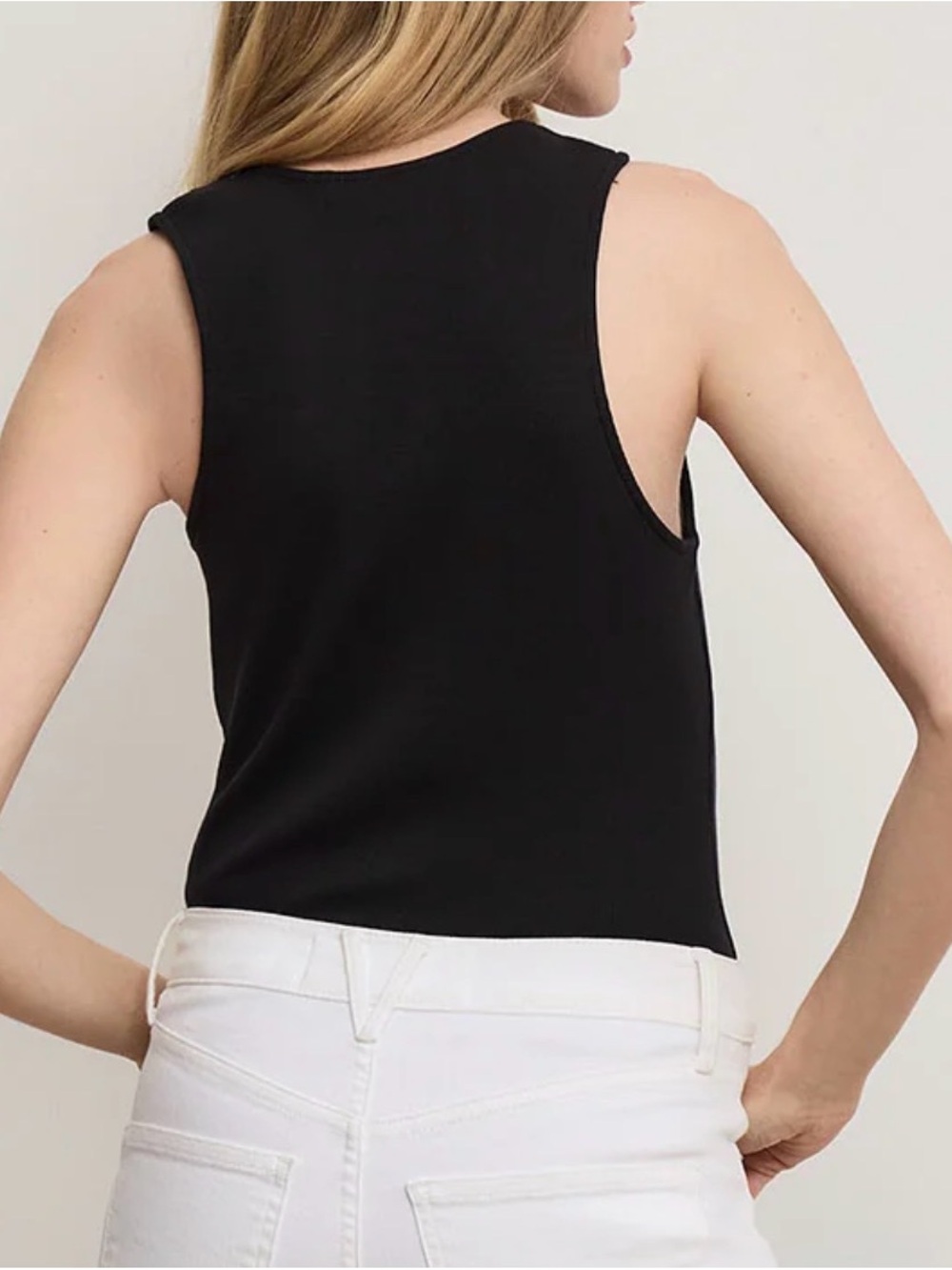 Veronica Beard - Hoorne Button-Down Tank Top - Picture 2 of 4